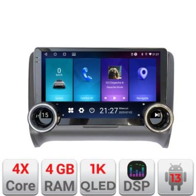 Navigatie Audi TT 2004-2011 Kit-078 Edotec  4+64 10.5 inch Incell 1K android Wifi 5Ghz gps internet