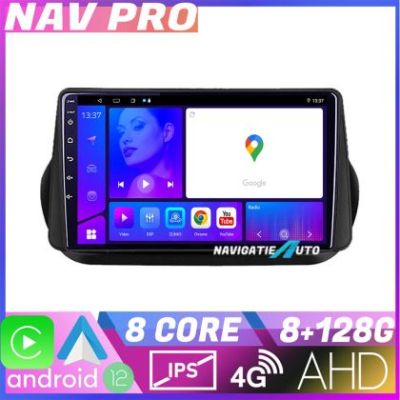 Navigatie Peugeot Bipper  Citroen Nemo  Fiat Qubo 2008 2017 EDOTEC-LITE Android radio gps internet Octa core 8 128 Carplay v1