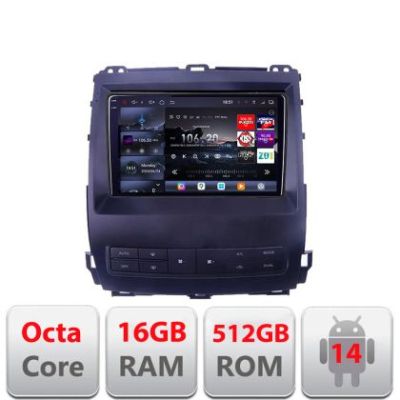 Navigatie Toyota Prado J120 2002-2009 Edotec Kit- j120 8 core QLED 2K 16+512GB 360 Android Waze USB Navigatie Internet Youtube Radio v1