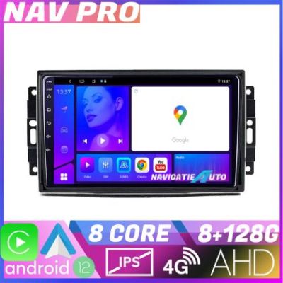 Navigatie Chrysler Jeep KIT 202 EDOTEC-LITE Android Ecran 720P Octa Core 8 128 Carplay v2