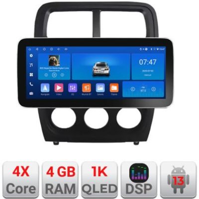 Navigatie Dodge Caliber 2010-2012 K-caliber Edotec 4+64 12.3 inch Incell 1K android Wifi 5Ghz gps internet S