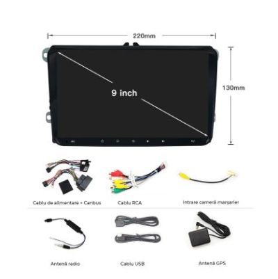 Navigație Volkswagen Multivan T5 New Beetle Scirocco Sharan, 9 inci, 2003 - 2017