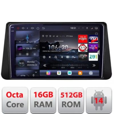 Navigatie Nissan Micra intre anii 2014-2019 Android radio gps internet 8 core QLED 2K 16+512GB 360 Edotec