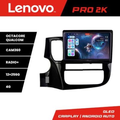 Navigatie Mitsubishi Outlander 2014- Lenovo Kit-1230 8 core QLED 2K 12+256 360 Android Waze USB Navigatie Internet Youtube Radio