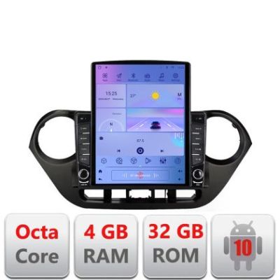 Navigatie Hyundai I10 2013-2019 G-HY38 ecran tip TESLA 9.7" cu Android Radio Bluetooth Internet GPS WIFI 4+32GB DSP 4G