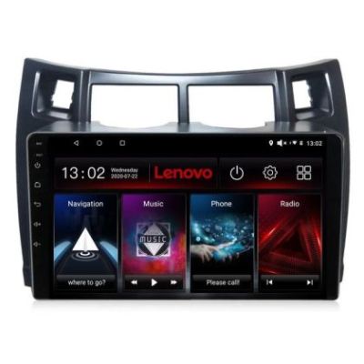 Navigatie Toyota Yaris 2008-2011 Lenovo Kit-YARIS08 8 core QLED 2K 8+256 360 Android Waze USB Navigatie Internet Youtube Radio Lenovo