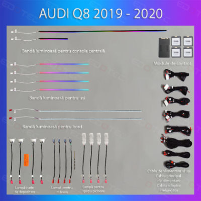 Lumini ambientale Audi  Q8 2019-2023 set complet control telefon sau sistem original