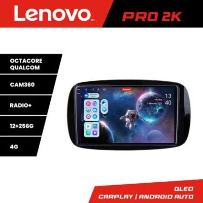 Navigatie Smart For Two 2015- Lenovo Kit-Smart15 8 core QLED 2K 12+256 360 Android Waze USB Navigatie Internet Youtube Radio