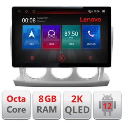 Navigatie Ford Focus 2 Manual N-140-manual ecran 13" 2K 8+128 Android Waze USB Navigatie 4G 360 Toslink Youtube