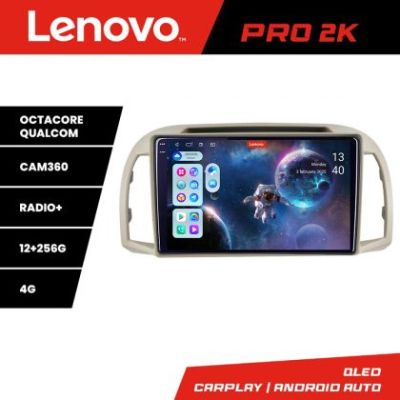 Navigatie Nissan Micra 2002-2010 Android radio gps internet 8 core QLED 2K 12+256 360 Lenovo