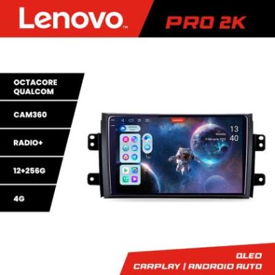 Navigatie Suzuki SX4 2006-2013 Lenovo Kit-124 8 core QLED 2K 12+256 360 Android Waze USB Navigatie Internet Youtube Radio
