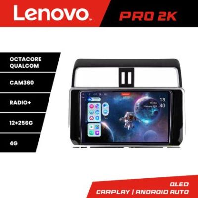 Navigatie Toyota Prado J150 2018- Lenovo Kit-1065 8 core QLED 2K 12+256 360 Android Waze USB Navigatie Internet Youtube Radio