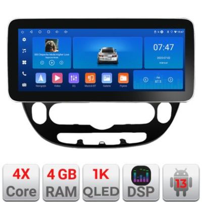 Navigatie Kia Soul 2014-2019 Edotec 4+64 12.3 inch Incell 1K android Wifi 5Ghz gps internet  Kit-soul-2014