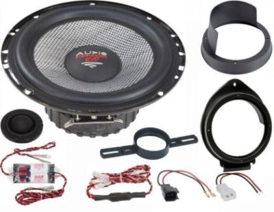 KIT Sistem component Dedicat Opel, Chevrolet EVO2 x-fit  6.5" 165mm 110W pe 2 căi Crossover plug'n'play  Audio System German Sound v1