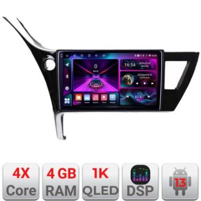 Navigatie Toyota Corolla 2017-A-COROLLA17  4+64 InCell Display 1K Android Waze USB Navigatie Internet Youtube Radio