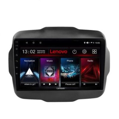 Navigatie Jeep Renegade 2015-2020 Lenovo Kit-500 8 core 6+128 GB Android Waze USB Navigatie Internet Youtube Radio