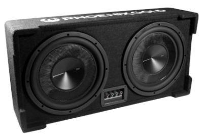 Subwoofer pasiv cu incinta, Phoenix Gold, 500 w rms, 1000 w max, difuzor 2x12", 2x2 ohm