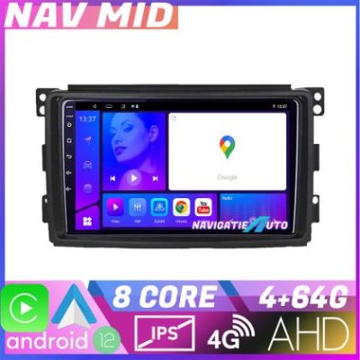 Navigatie Smart 2005 2010 KIT SMART05 EDOTEC-LITE Android Ecran 720P Octa Core 4 64 Carplay