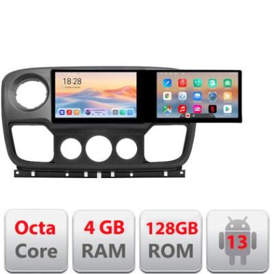 Navigatie Opel Movano, Renault Master 2010-2021  Edotec 2 ecrane  8 core 4+128 21.6 inch Incell android Wifi 5Ghz gps internet v1