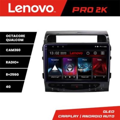 Navigatie Toyota Land Cruiser V8 L200 2009-2020 Lenovo Qled 2K Octa Core 8+256 360 DSP carplay android auto radio gps internet kit-381-type-b+PRO-2K-10-8+256