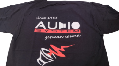 Tricou cu sigla AUDIO SYSTEM pe piept W-TSHIRT-L