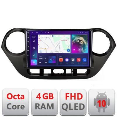 Navigatie Hyundai I10 2013-2019 B-HY38 Android Ecran QLED octa core 4+64 carplay android auto KIT-HY38+EDT-E309V3
