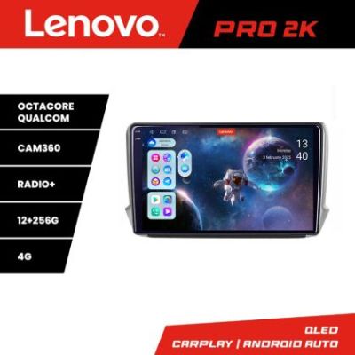 Navigatie Peugeot 208/2008 Lenovo Kit-PSA 8 core QLED 2K 12+256 360 Android Waze USB Navigatie Internet Youtube Radio