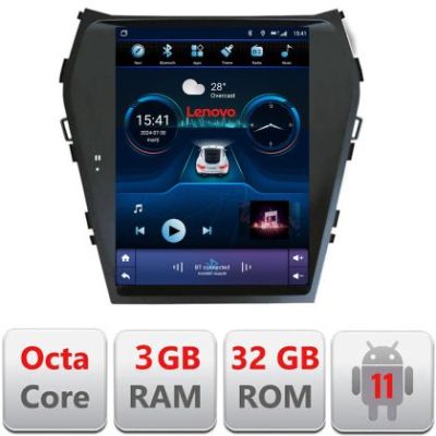Navigatie Hyundai Santa Fe 2012-2018 tip tesla radio gps internet 8 Core 3+32 4G carplay android auto  kit-tesla-209+EDT