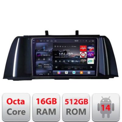 Navigatie Bmw F10 NBT 2012-2016 Android radio bluetooth internet 8 core QLED 2K 16+512GB 360 Edotec