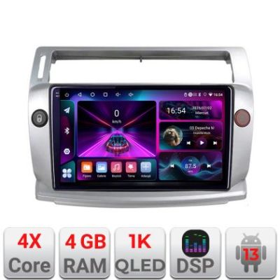 Navigatie Citroen C4 Quad Core A-088  4+64 InCell Display 1K Android Waze USB Navigatie Internet Youtube Radio