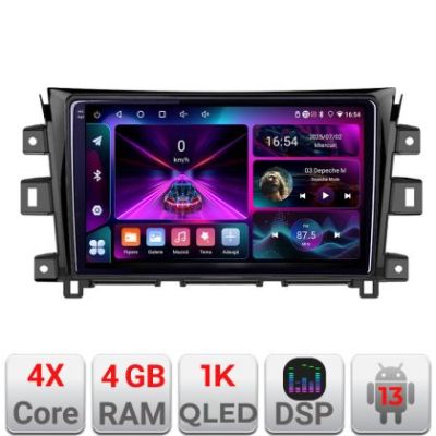 Navigatie NIssan Navara 2017- A-NAVARA17  4+64 InCell Display 1K Android Waze USB Navigatie Internet Youtube Radio