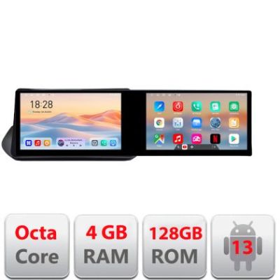 Navigatie Nissan X-trail 2021- Edotec Incell 1K 10.5 inch  8 core 4+128 carplay android auto radio internet kit-x-trail-2021+EDT-E211-RK+kit-10-9