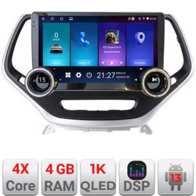Navigatie Jeep Cherokee 2014-2019 Manual Kit-248 Edotec  4+64 10.5 inch Incell 1K android Wifi 5Ghz gps internet 32