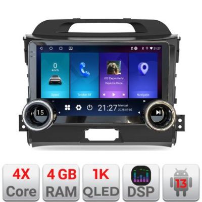 Navigatie Kia Sportage 2010- Edotec 4+64 10.5 inch Incell 1K android Wifi 5Ghz gps internet