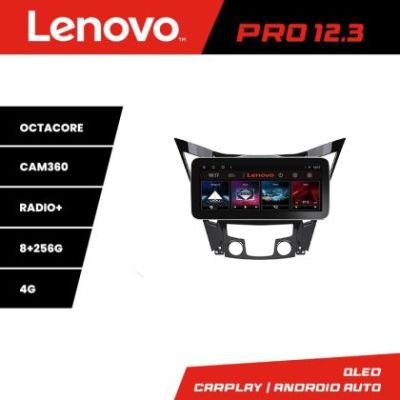 Navigatie Hyundai Sonata 2011-2015 K-259 Lenovo PRO 8+256 12.3 inch qled android 4G DSP gps internet