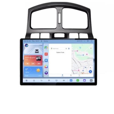 Navigatie dedicata Hyundai Santa Fe 2000-2006 Edonav ecran 13" 1K 4+64 Android Waze USB Navigatie 4G 360 Toslink Youtube Radio