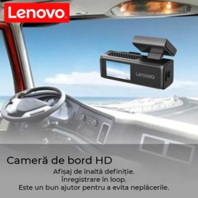 Camera DVR Lenovo S7 ecran 1.97 inch 1080 fata si 1080 spate Wifi Starlight night vision carcasa metal