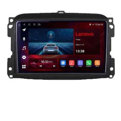Navigatie Fiat 500c 2015-2021, Lenovo Ultra Original, Qualcomm 8-Core, 4G, Camera 360, CarPlay Wireless, 4+64GB, 9"