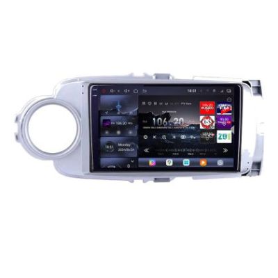 Navigatie Toyota Yaris 2010-2018 Edotec Kit-YARIS10 8 core QLED 2K 16+512GB 360 Android Waze USB Navigatie Internet Youtube Radio Edotec
