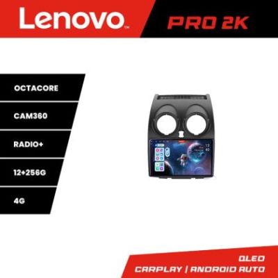 Navigatie Nissan Qashqai Lenovo Kit-499 8 core QLED 2K 12+256 360 Android Waze USB Navigatie Internet Youtube Radio