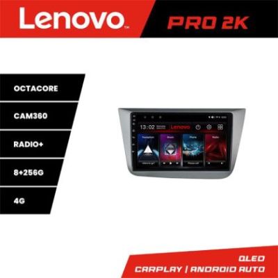 Navigatie Seat Leon 2005-2012 Lenovo Kit-leon05 8 core QLED 2K 8+256 360 Android Waze USB Navigatie Internet Youtube Radio