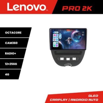 Navigatie Citroen C1 Peugeot 107 Toyota Aygo 2005-2014 Android radio gps internet 8 core QLED 2K 12+256 360 Lenovo