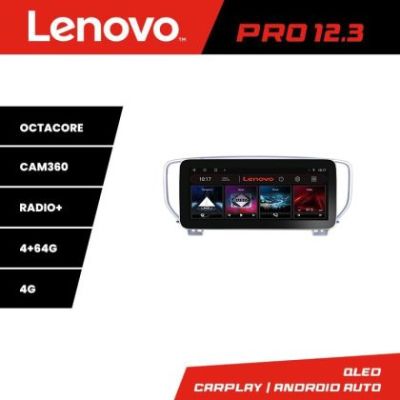 Navigatie Kia Sportage 2016 K-576 Lenovo PRO 4+64 12.3 inch qled android 4G DSP gps internet  8Core
