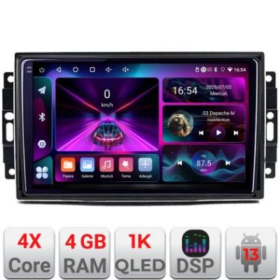 Navigatie Chrysler Jeep A-202  4+64 InCell Display 1K Android Waze USB Navigatie Internet Youtube Radio