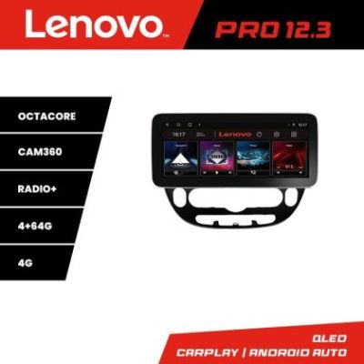 Navigatie Kia Soul 2014-2019 Lenovo PRO 4+64 12.3 inch qled android 4G DSP gps internet  Kit-soul-2014