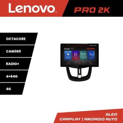 Navigatie Peugeot 207 K-PE01 Lenovo PRO 4+64 13 inch 2K android 4G DSP gps internet  8Core