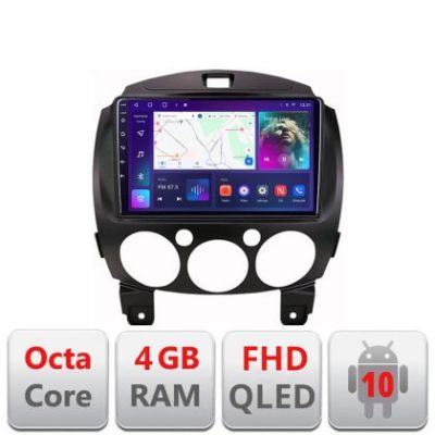 Navigatie Mazda 2 2007-2013 Android radio gps internet 4+64 carplay android auto Kit-mazda2+EDT-E309v3