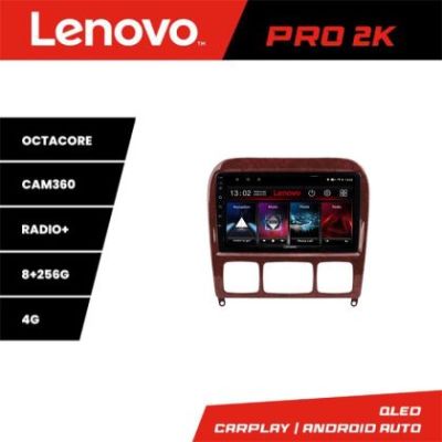 Navigatie Mercedes Clasa S 1998-2005 Lenovo Kit-220 8 core QLED 2K 8+256 360 Android Waze USB Navigatie Internet Youtube Radio