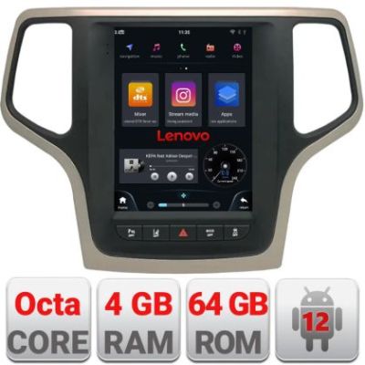 Navigatie Jeep Grand Cherokee 2014-2019, tip tesla Qled 9.7", Octacore, 4Gb RAM, 64Gb