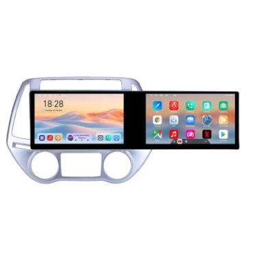 Navigatie Hyundai I20 2011-2014 manual si automat Edotec 2 ecrane  8 core 4+128 21.6 inch Incell android Wifi 5Ghz gps internet  Kit-i20-2012